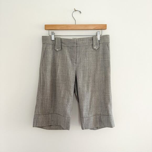 Robert Rodriguez Pants - Robert Rodriguez Wool Blend Bermuda Shorts Gray 4